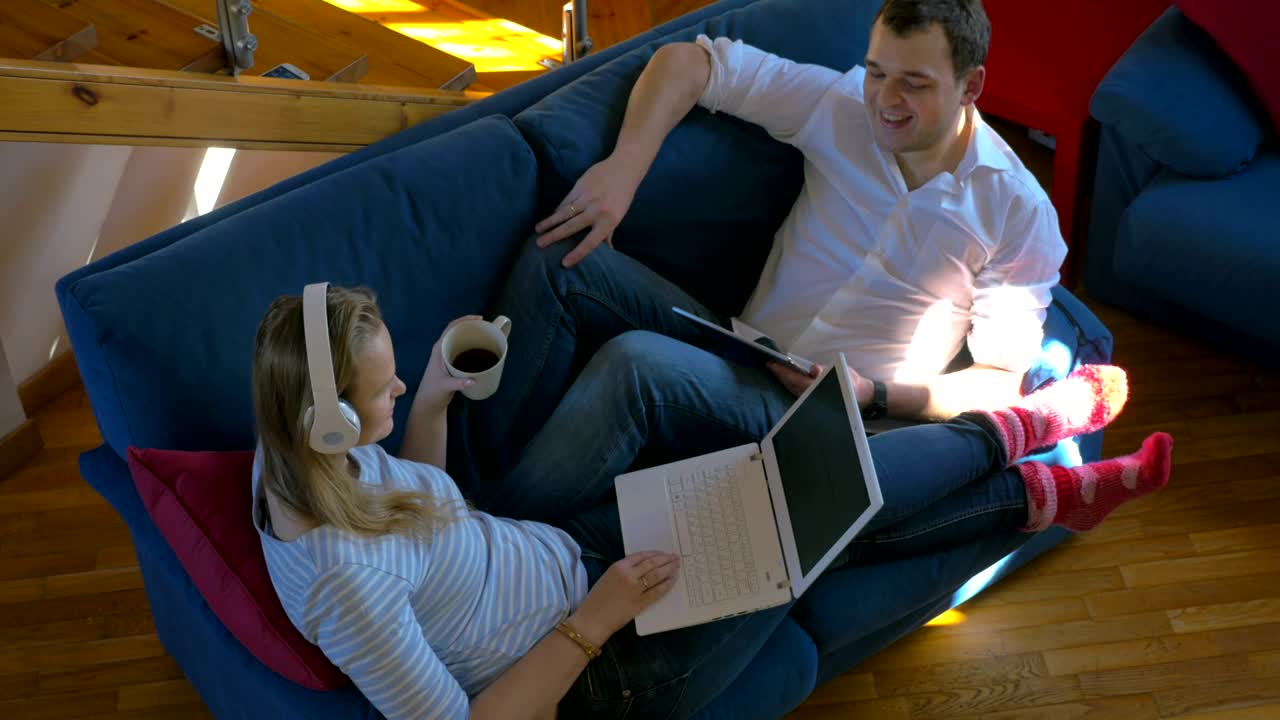 Stock Video Listening To Music At Home Animated Wallpaper