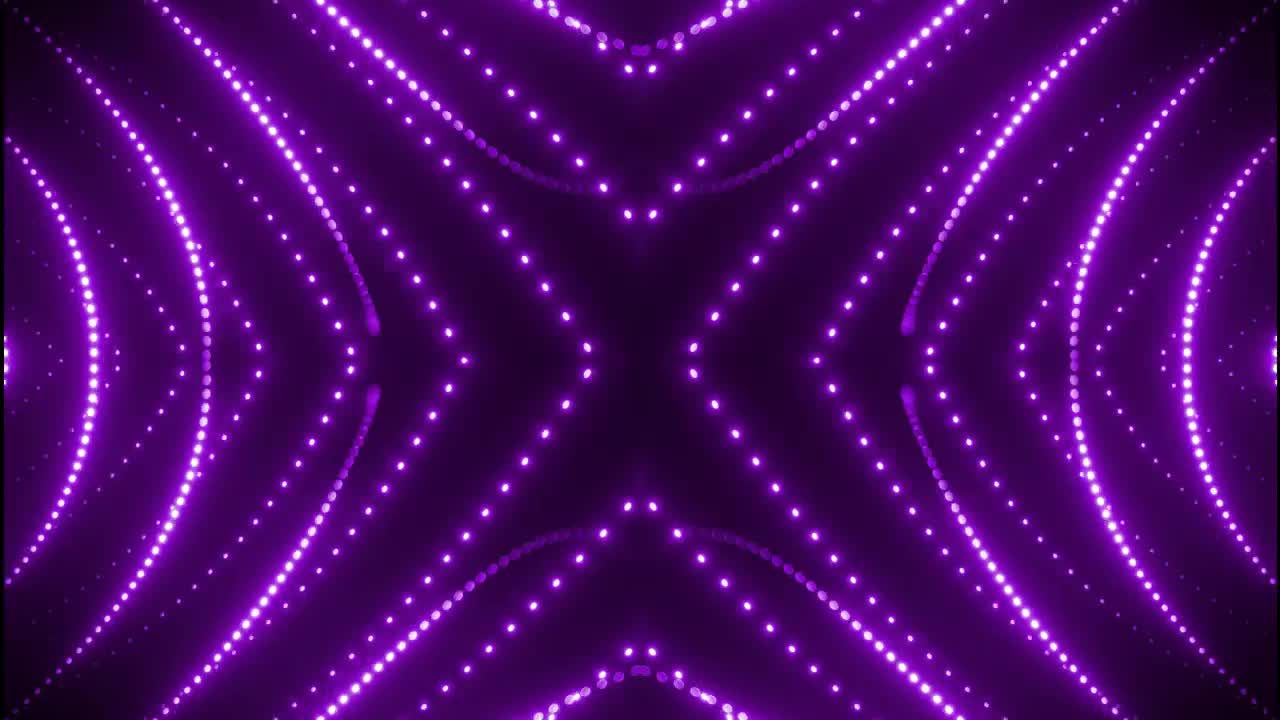 Stock Video Lines Of Violet Light Dots Waving Animated Wallpaper