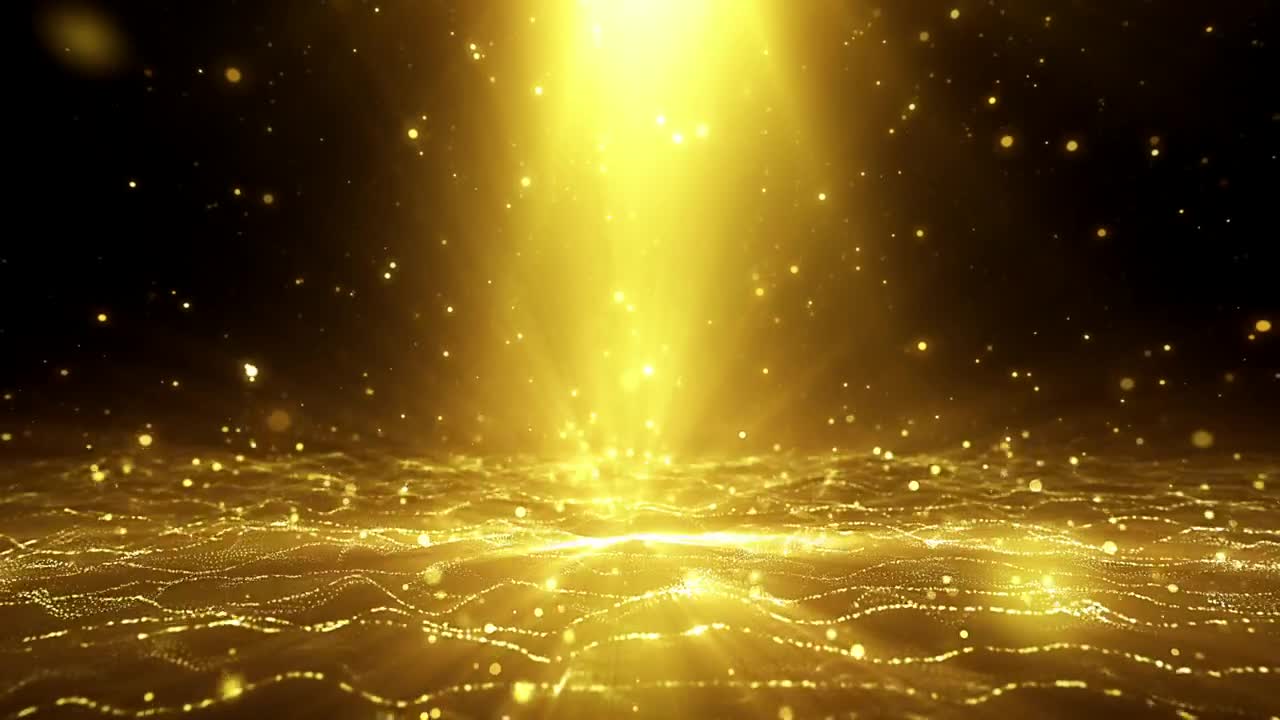 Stock Video Lines Of Particles Waving In Space Animated Wallpaper