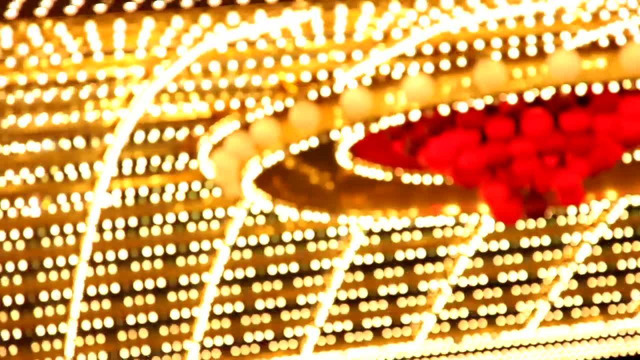Stock Video Lights And Neon Of A Sign At Las Vegas Animated Wallpaper