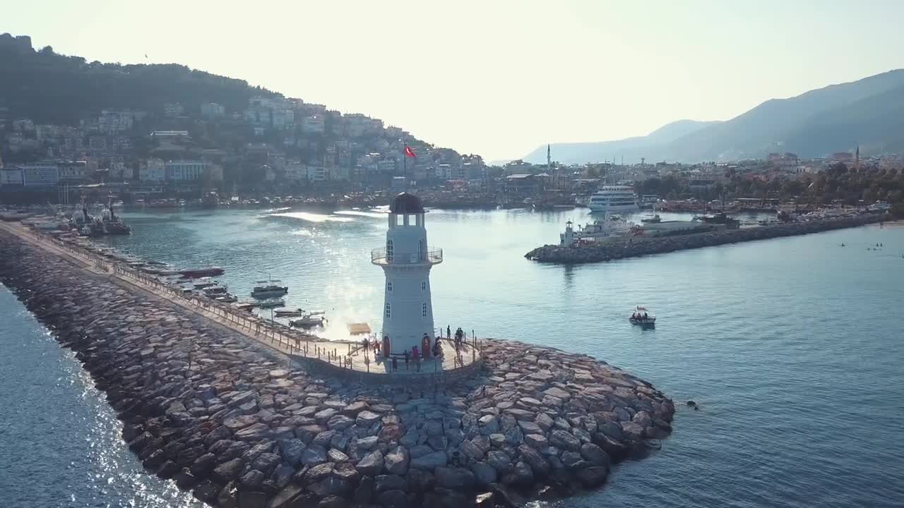 Stock Video Lighthouse With A Flag Animated Wallpaper
