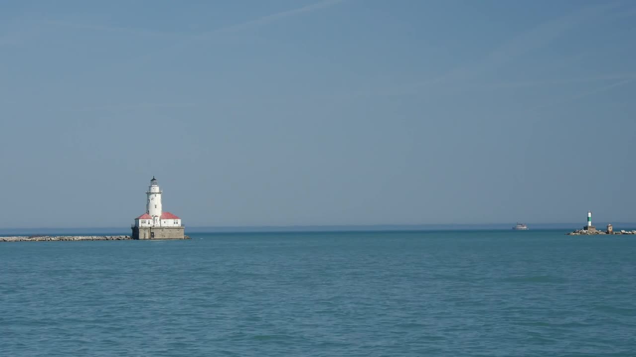 Stock Video Lighthouse At The Chicago Navy Pier Animated Wallpaper