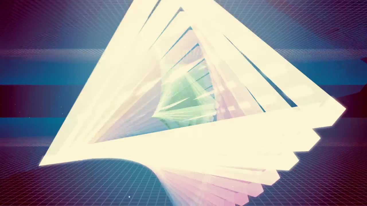 Stock Video Light Triangles With Flickering Trail Animated Wallpaper