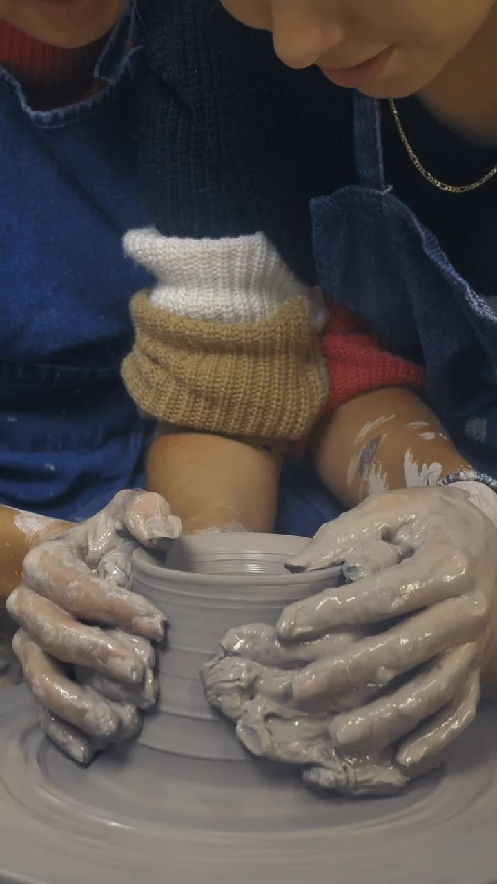 Stock Video Lgbt Couple Of Girls Making A Clay Vase Together Animated Wallpaper