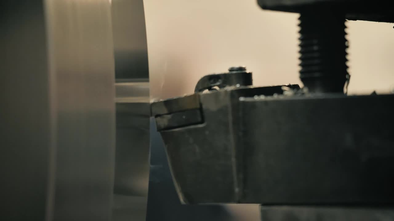 Stock Video Lathe Cutting Steel Animated Wallpaper