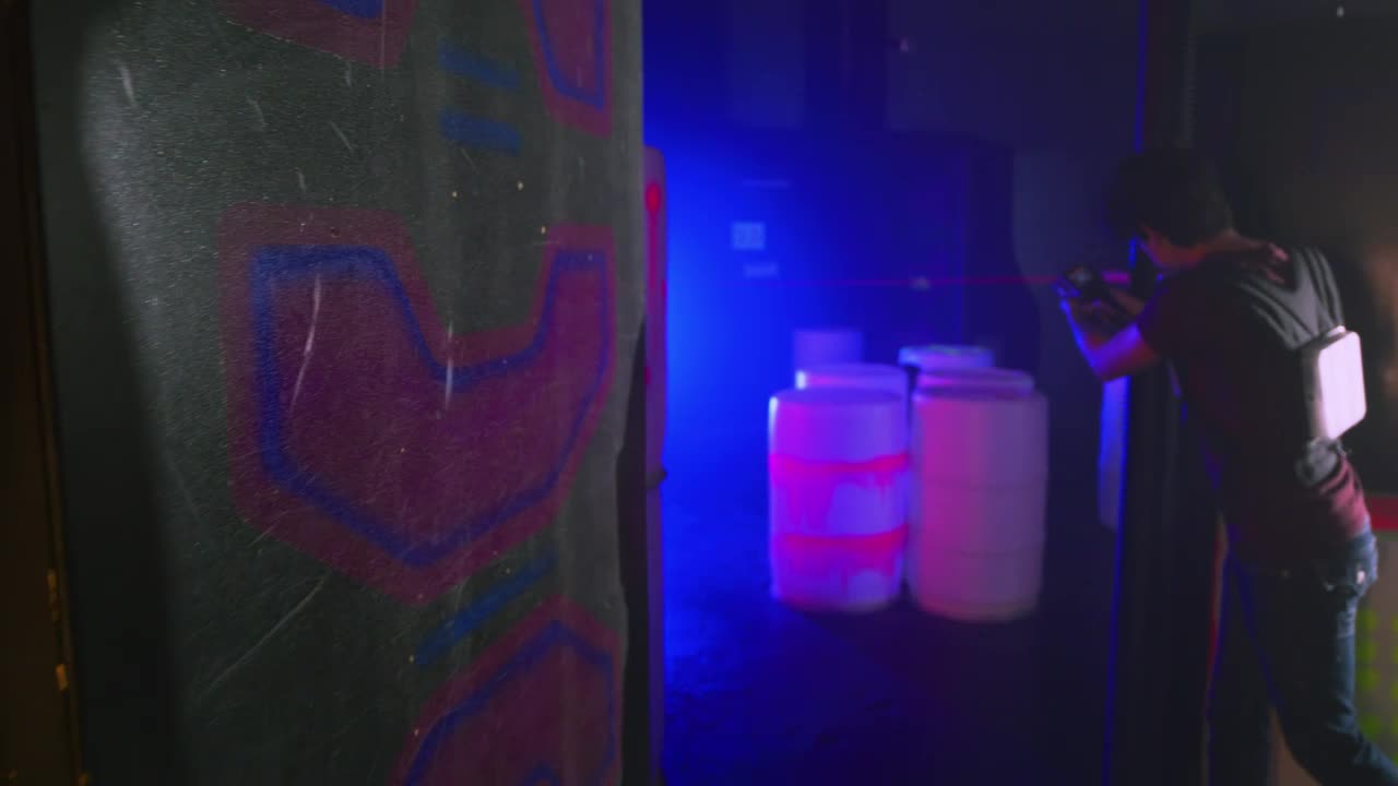 Stock Video Laser Tag Team Firing Animated Wallpaper