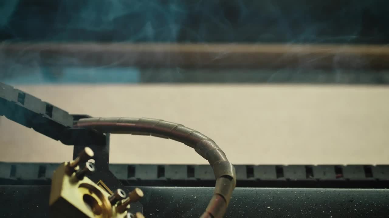 Stock Video Laser Cutter In Operation Animated Wallpaper