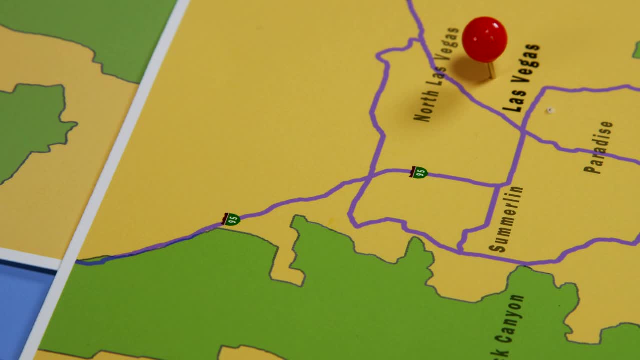 Stock Video Las Vegas Marked On A Map Animated Wallpaper