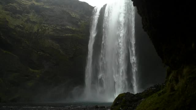 Stock Video Large Waterfall Over Cliffs Smal Animated Wallpaper