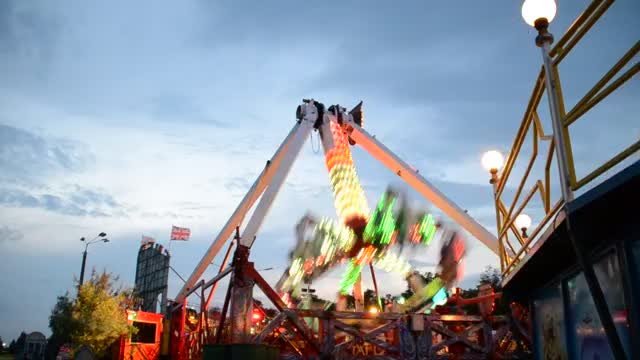 Stock Video Large Swing At Night Smal Animated Wallpaper