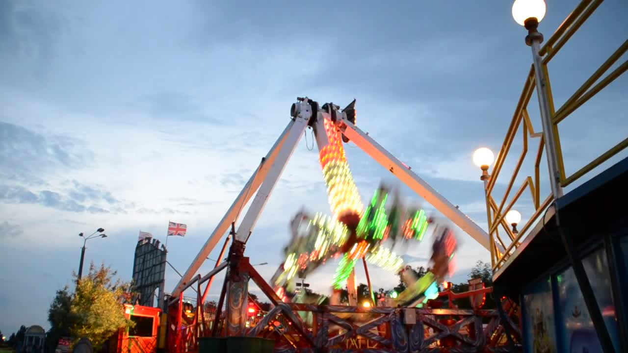 Stock Video Large Swing At Night Animated Wallpaper