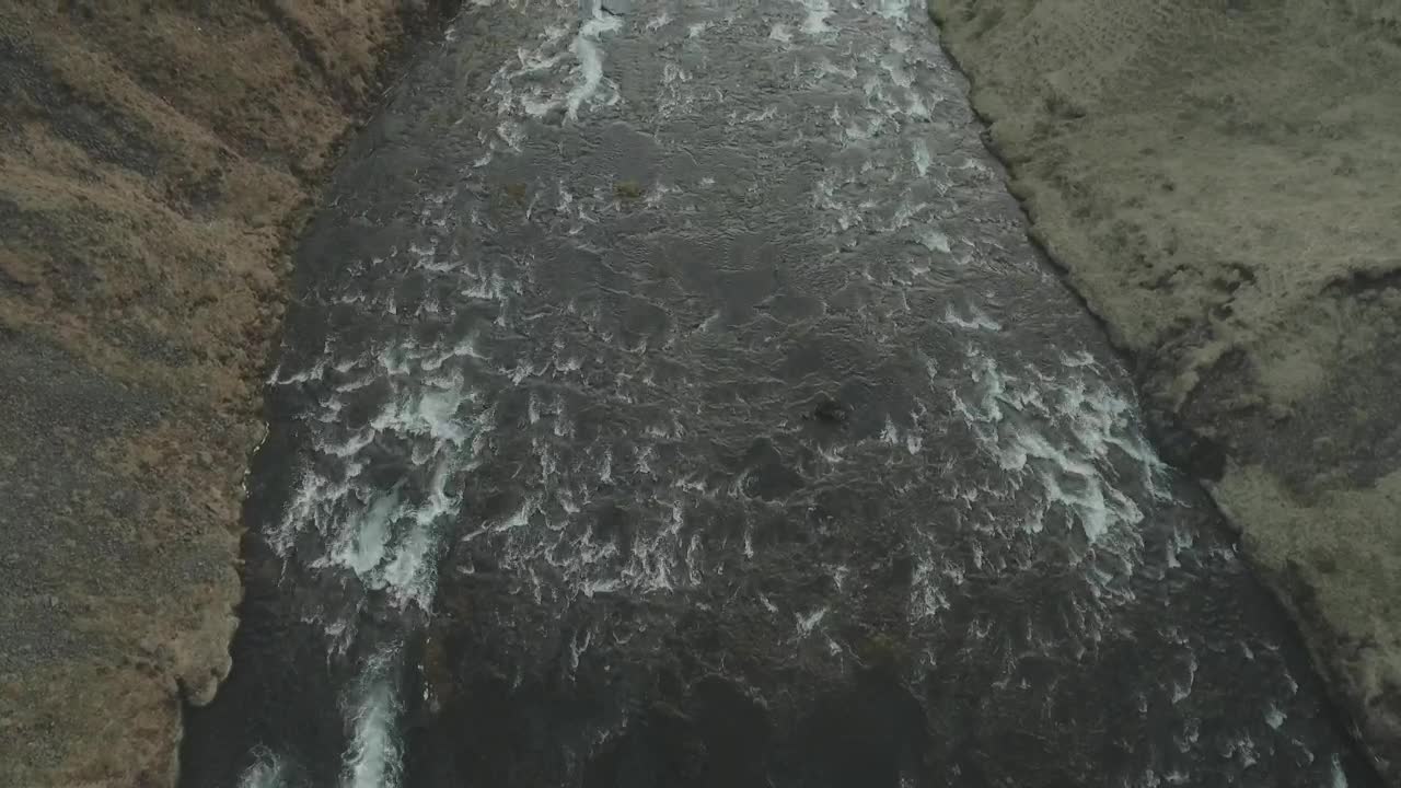 Stock Video Large River Leading To A Waterfall Animated Wallpaper