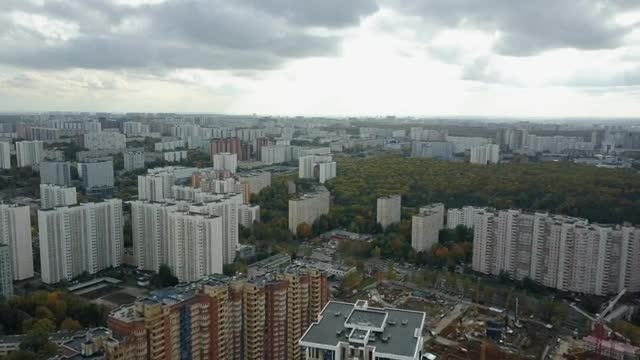Stock Video Large Residential Area Under Clouds Smal Animated Wallpaper