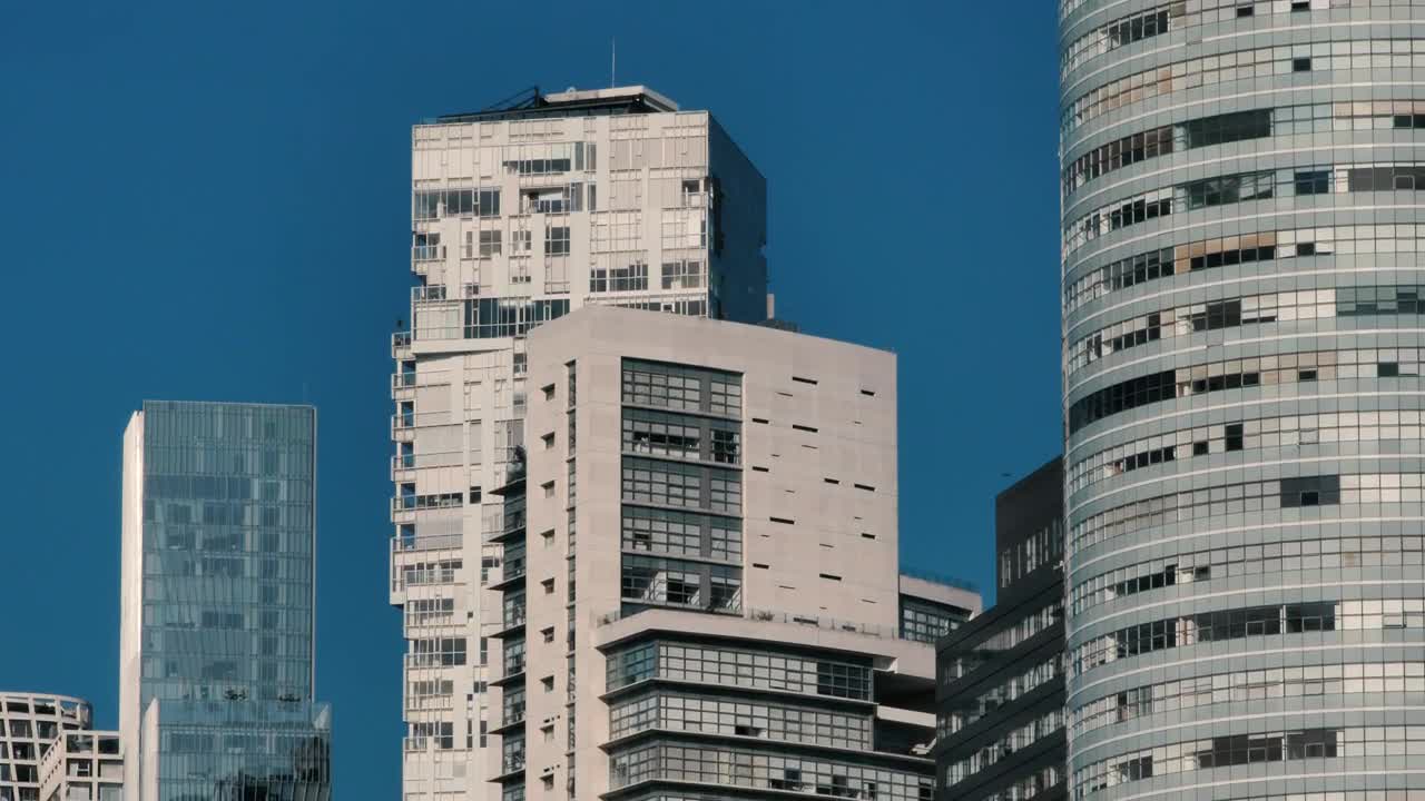Stock Video Large City Buildings Animated Wallpaper