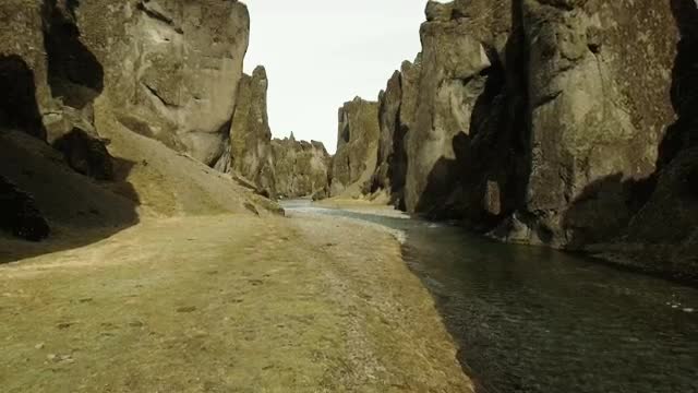 Stock Video Large Canyon River Smal Animated Wallpaper