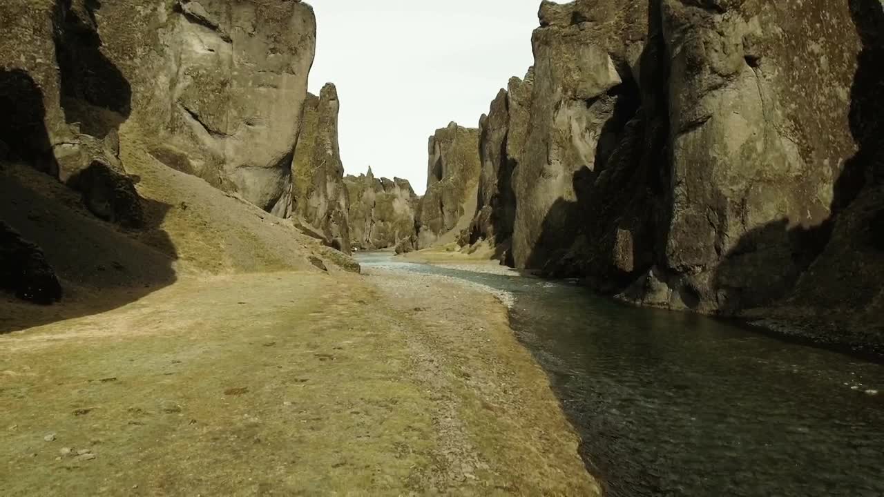 Stock Video Large Canyon River Animated Wallpaper