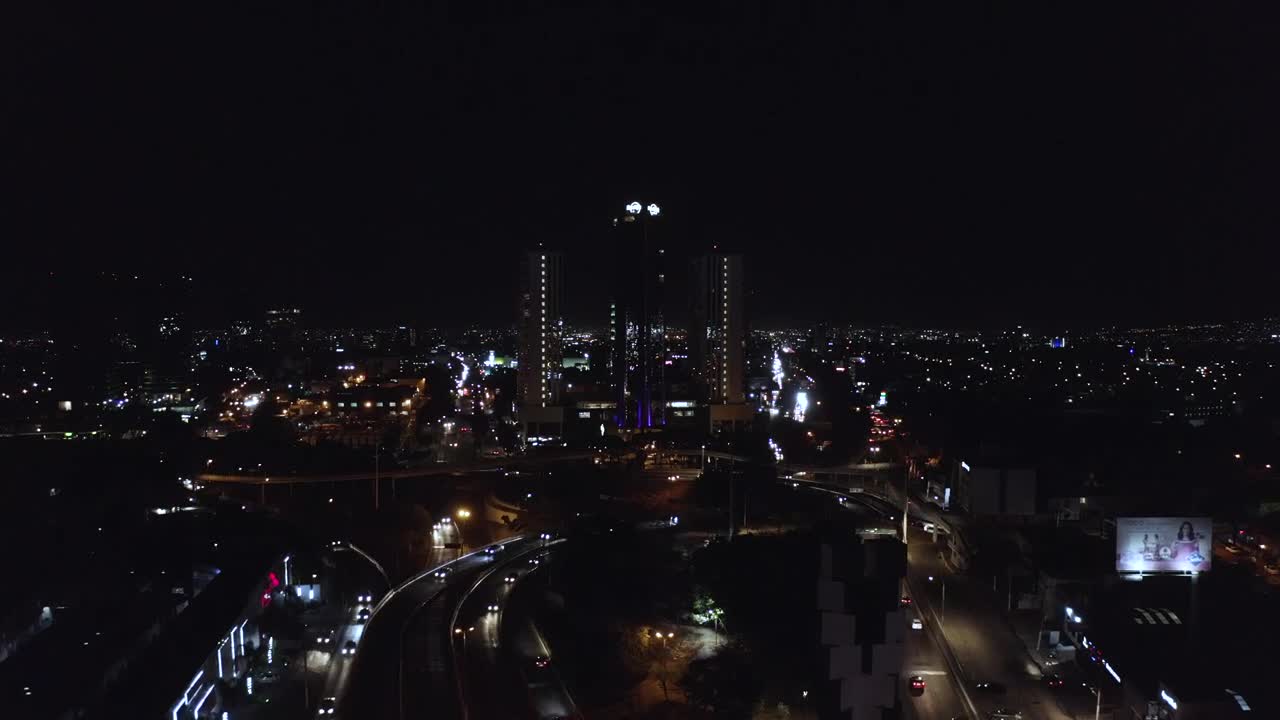 Stock Video Large Building At Night Animated Wallpaper