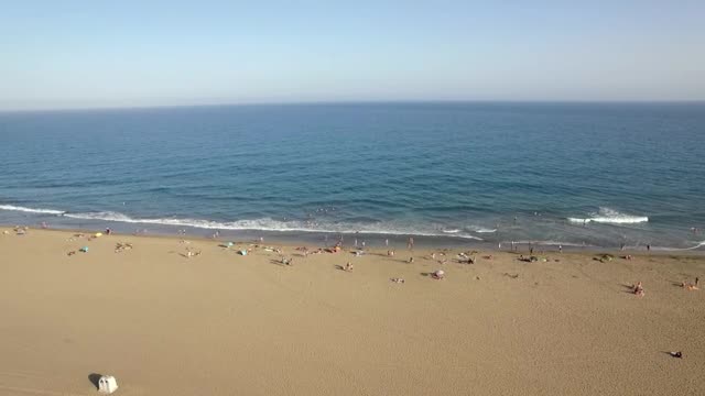 Stock Video Large Beach With People Smal Animated Wallpaper