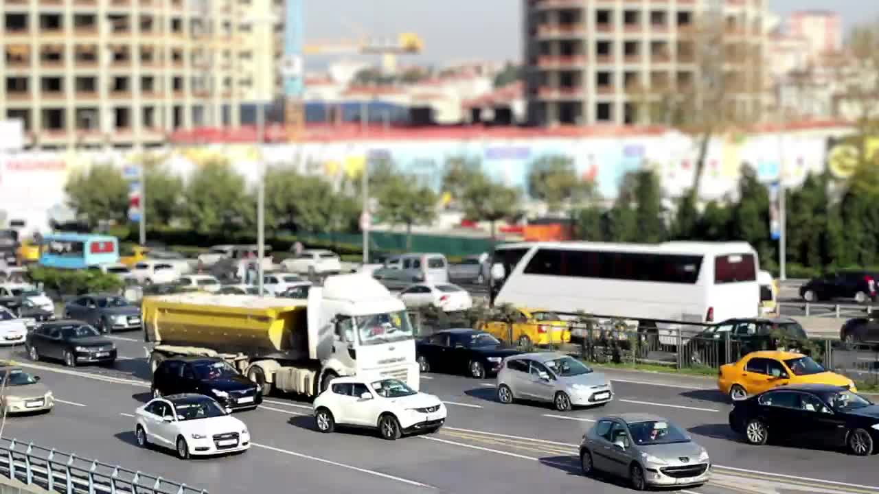 Stock Video Large Avenues Full Of Cars In A City Animated Wallpaper