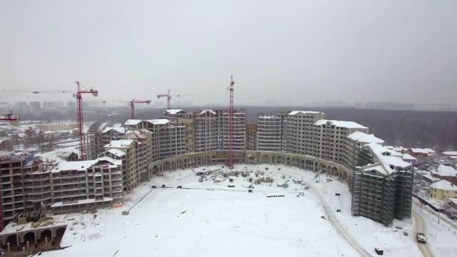 Stock Video Large Apartment Block Under Construction Smal Animated Wallpaper