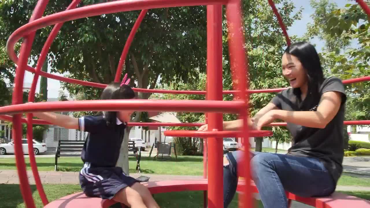 Stock Video Mother Playing With Her Daughter In The Par Animated Wallpaper