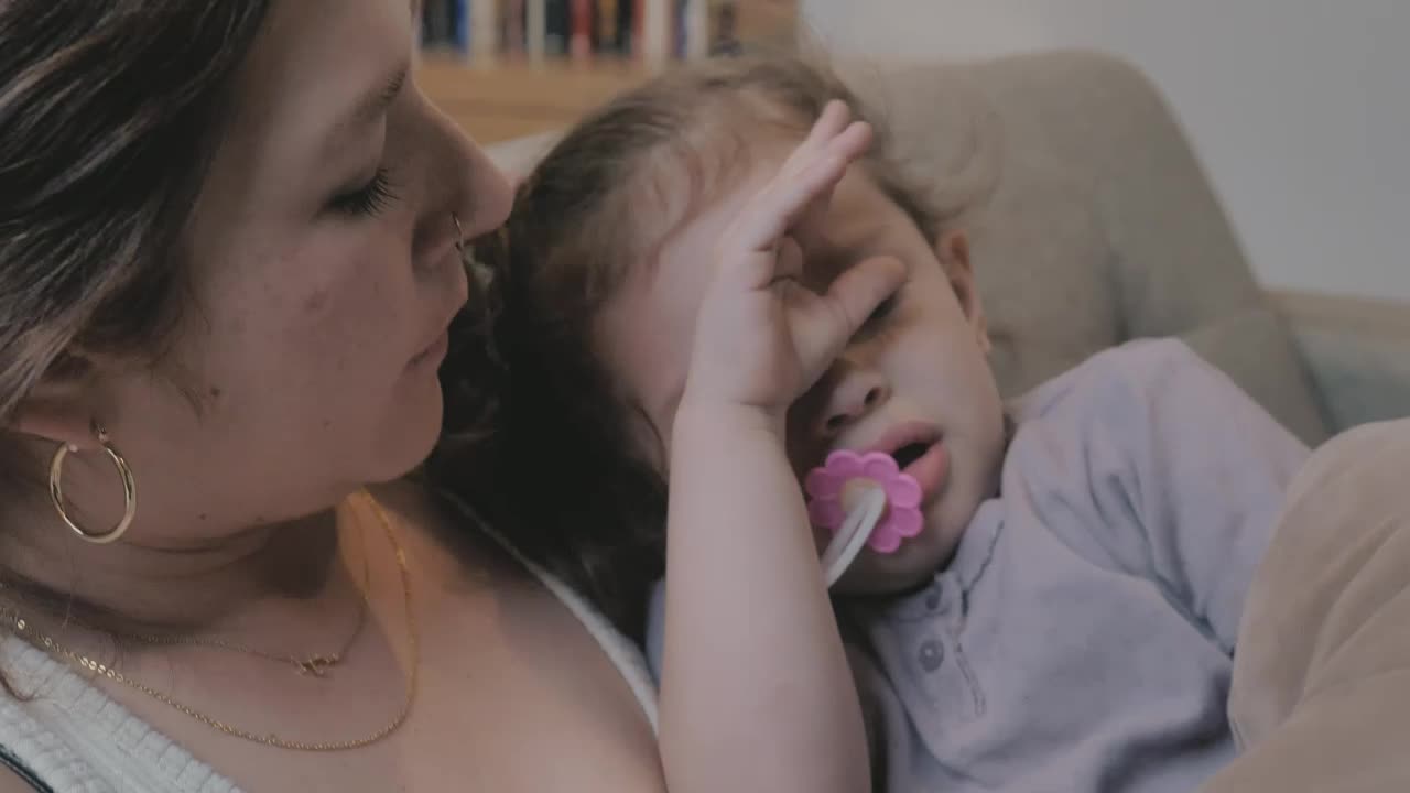 Stock Video Mother Hugs Her Crying Daughte Animated Wallpaper