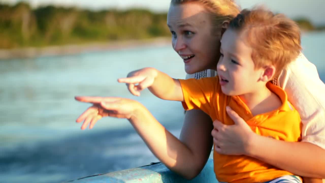 Stock Video Mother And Son On A Fast Boa Animated Wallpaper
