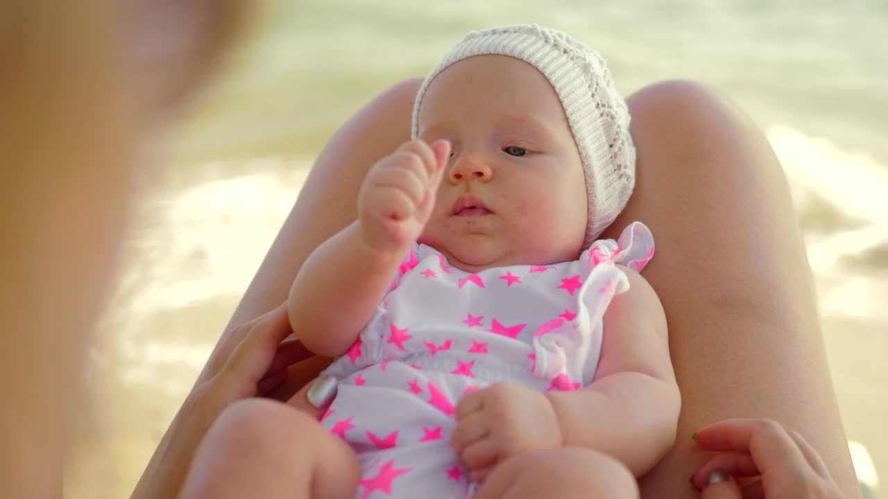Stock Video Mother And Her Baby Playing At The Beac Animated Wallpaper