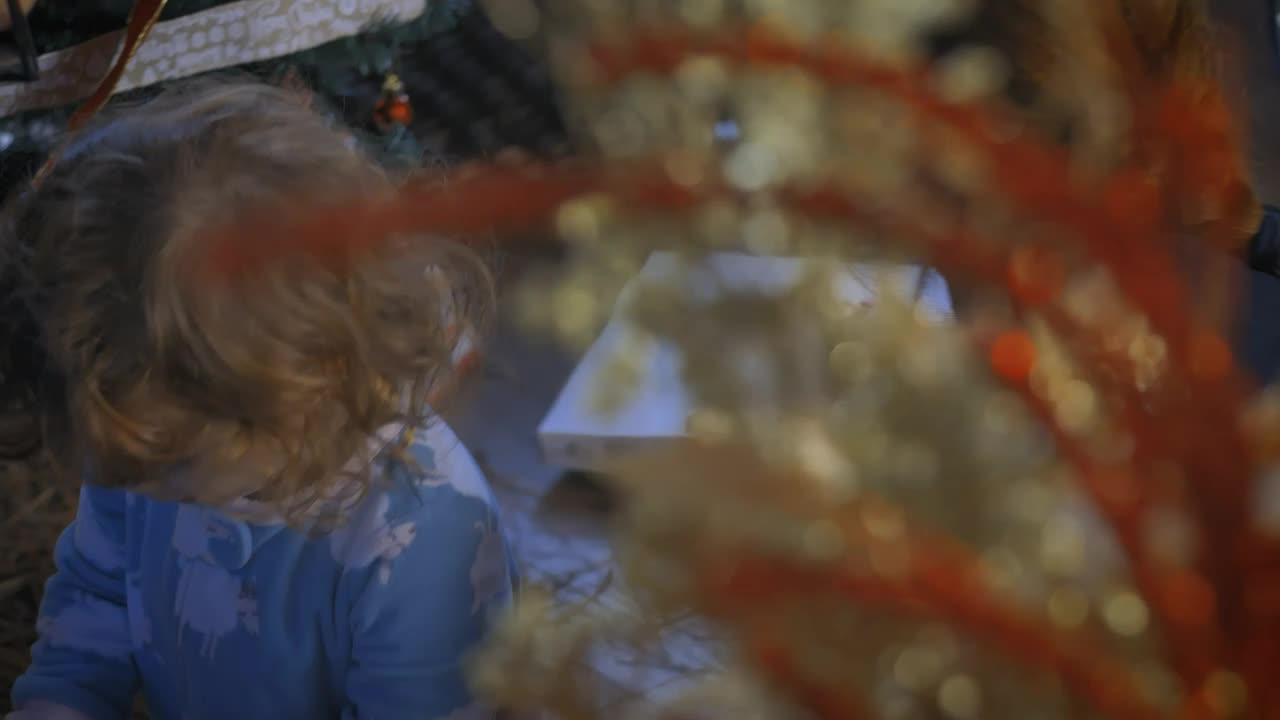 Stock Video Mother And Daughter Opening Christmas Gift Animated Wallpaper