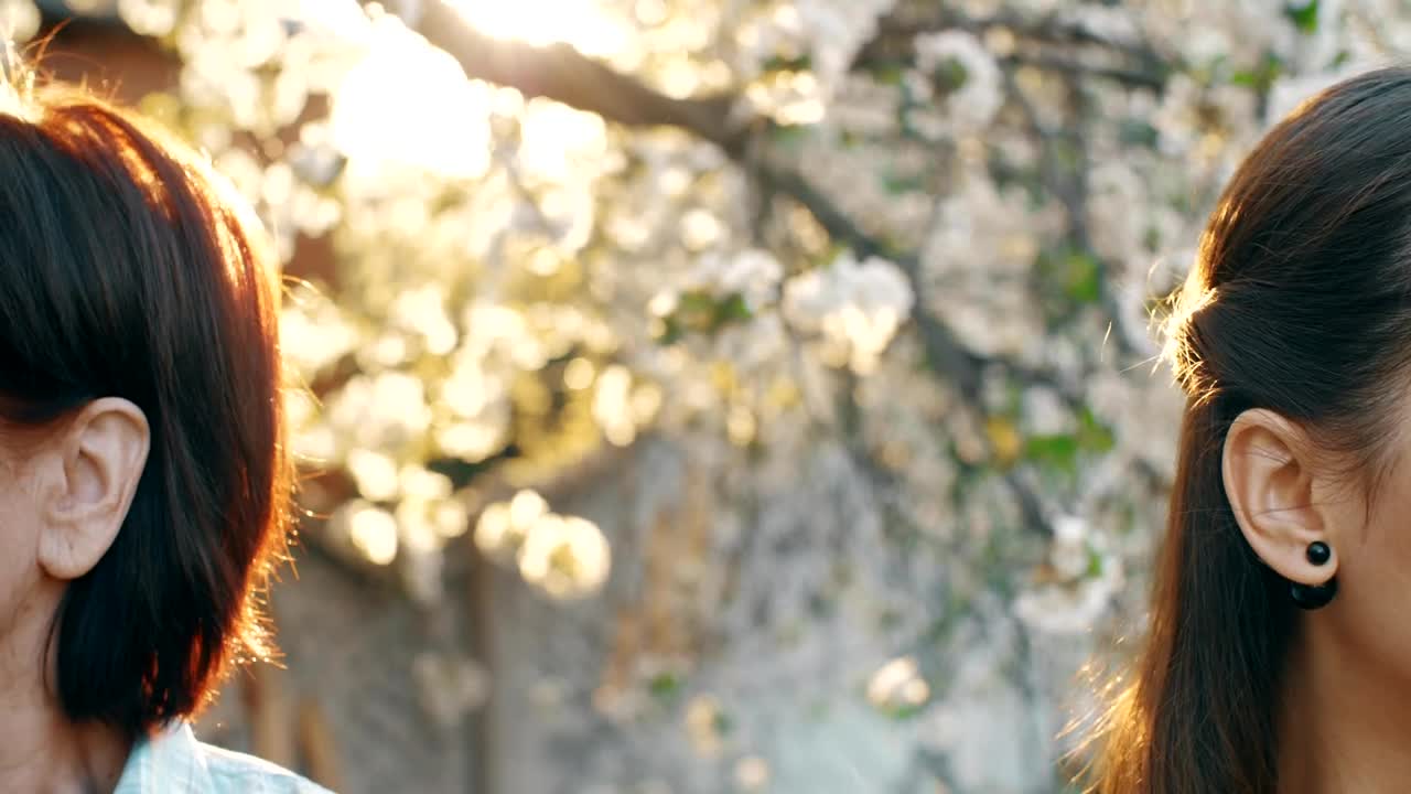 Stock Video Mother And Daughter Concept Of Youth And Old Ag Animated Wallpaper