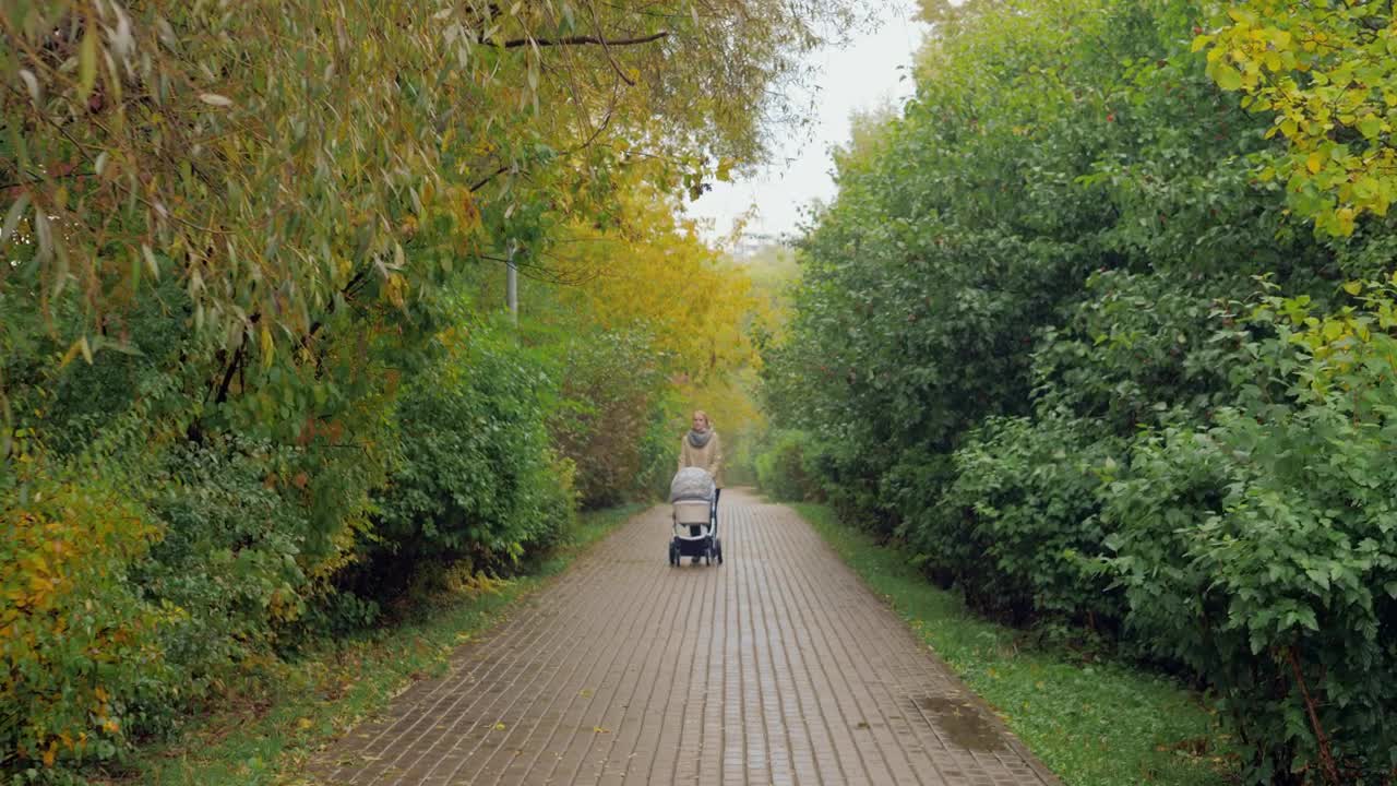 Stock Video Mother And Baby Walking Through A City Par Animated Wallpaper