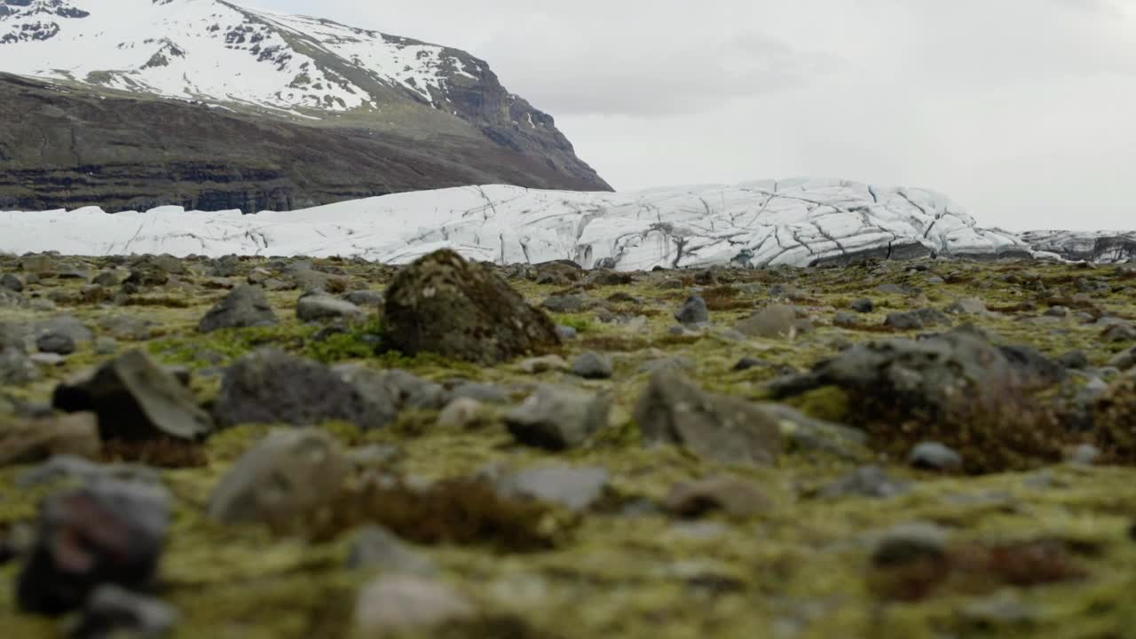 Stock Video Moss Covered Rocks By A Glacie Animated Wallpaper