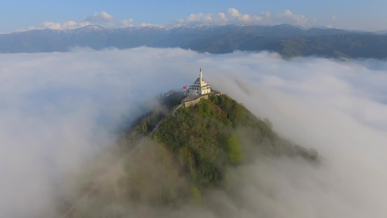 Stock Video Mosque In The Mountai Animated Wallpaper