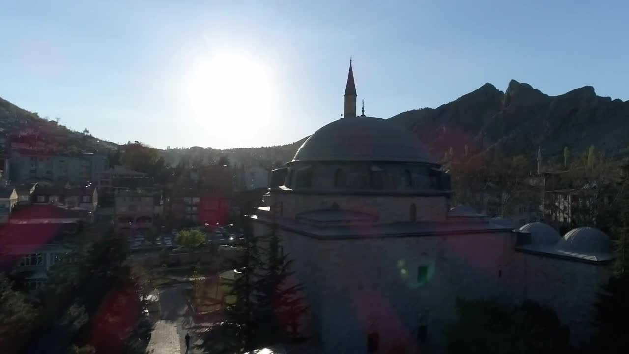 Stock Video Mosque By The Mountain Animated Wallpaper