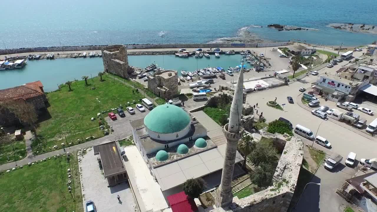 Stock Video Mosque And Marina In The Seashor Animated Wallpaper