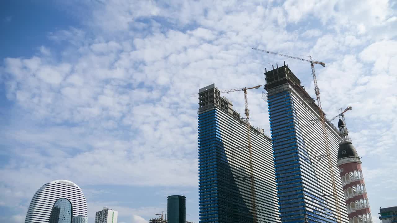 Stock Video Modern Skyscrapers Under Constructio Animated Wallpaper