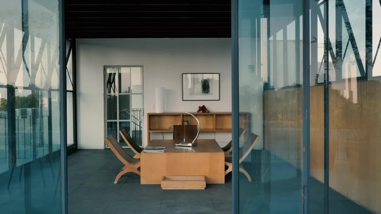 Stock Video Modern Living Room With Wooden Furnitur Animated Wallpaper