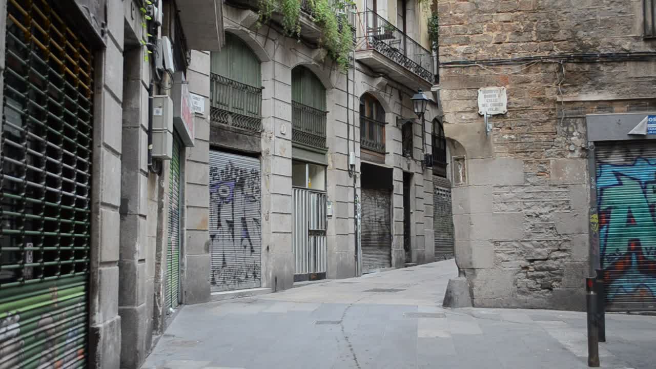 Stock Video Modern Graffiti On Old Building Animated Wallpaper