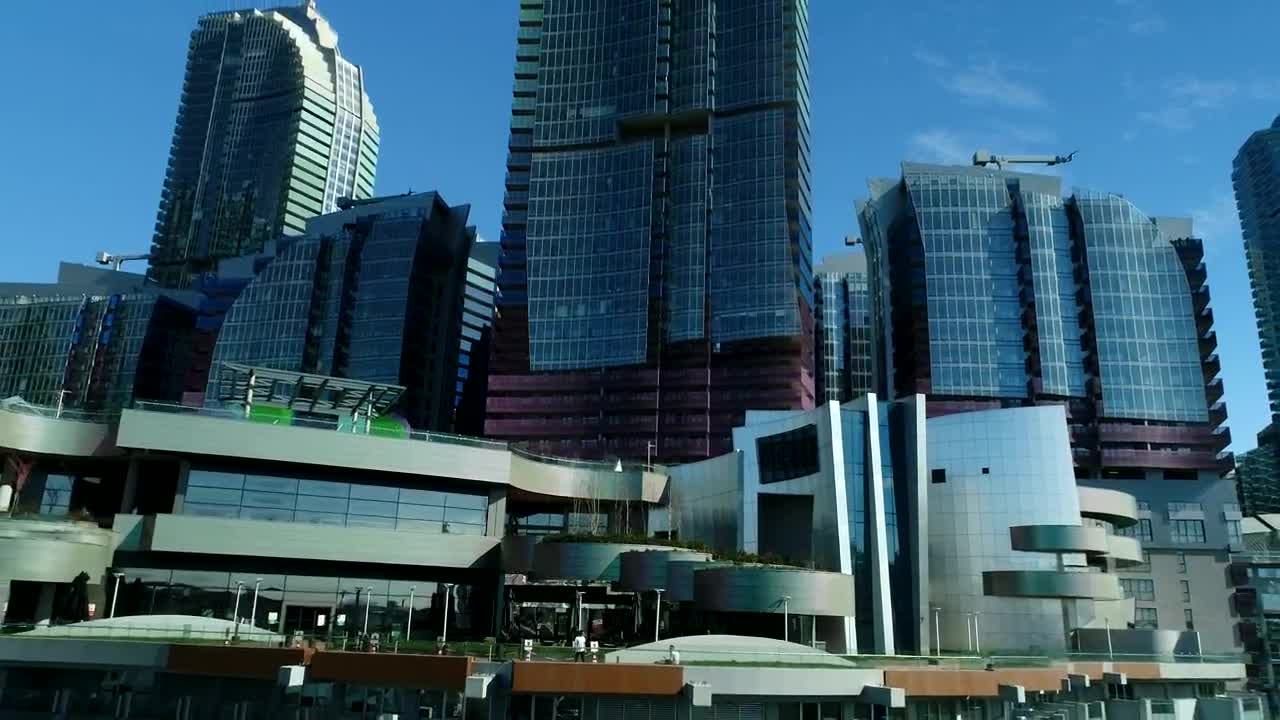Stock Video Modern Buildings Across The Cit Animated Wallpaper