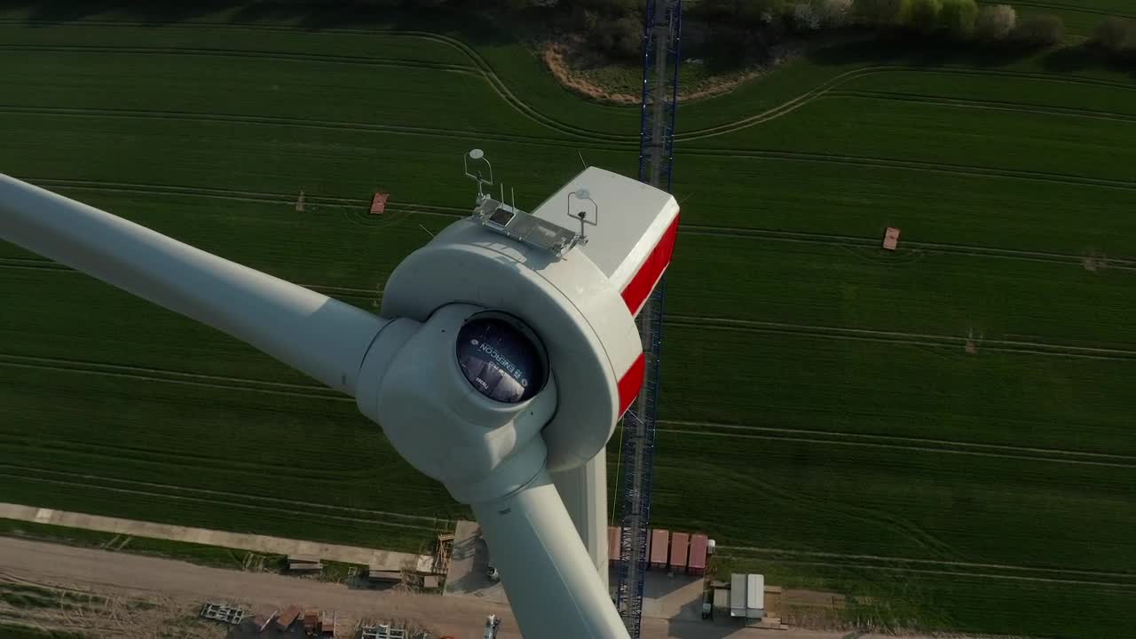 Stock Video Modern Air Turbine Under Repair Close U Animated Wallpaper