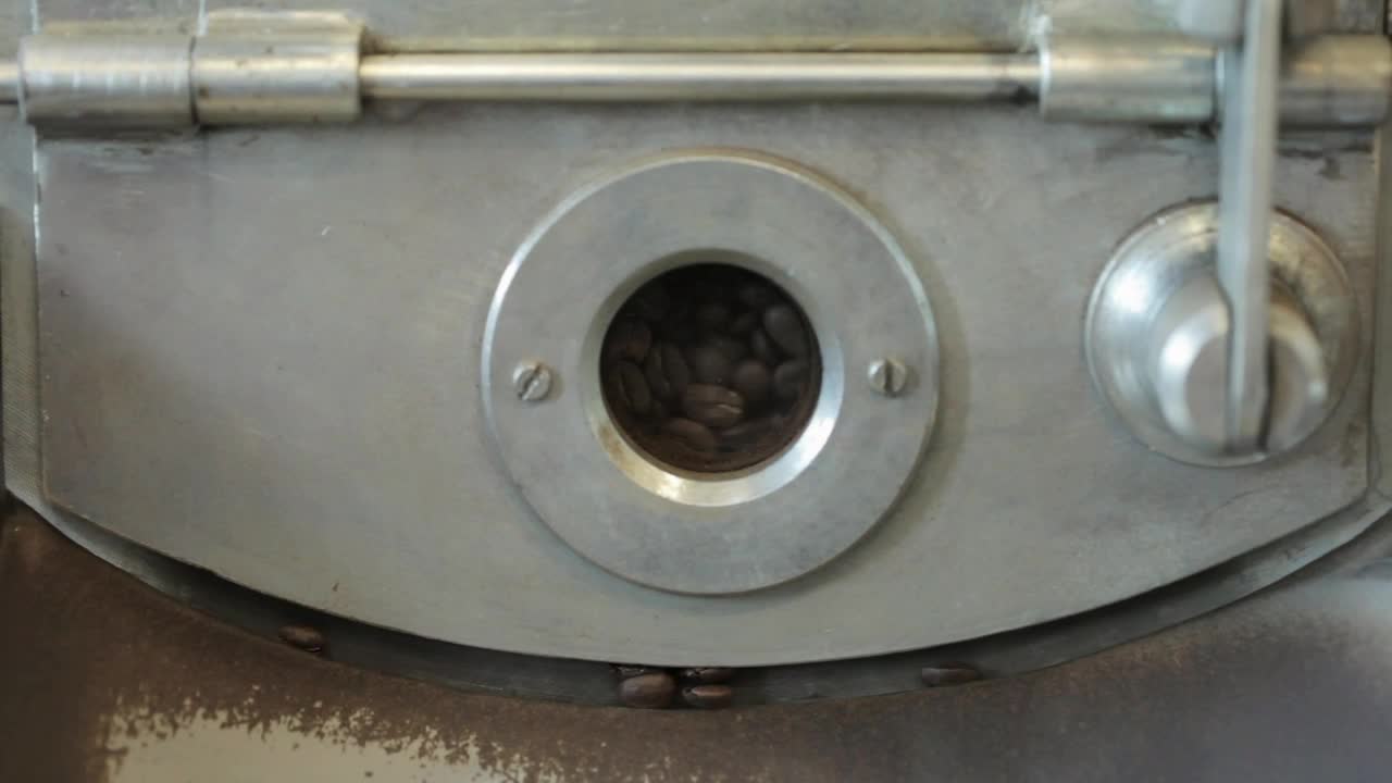 Stock Video Mixing Coffee Grains In A Machin Animated Wallpaper