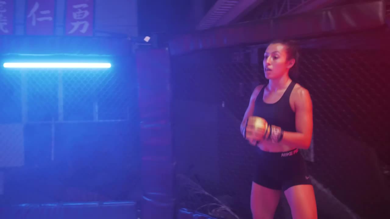 Stock Video Mixed Martial Arts Fighter Warming U Animated Wallpaper