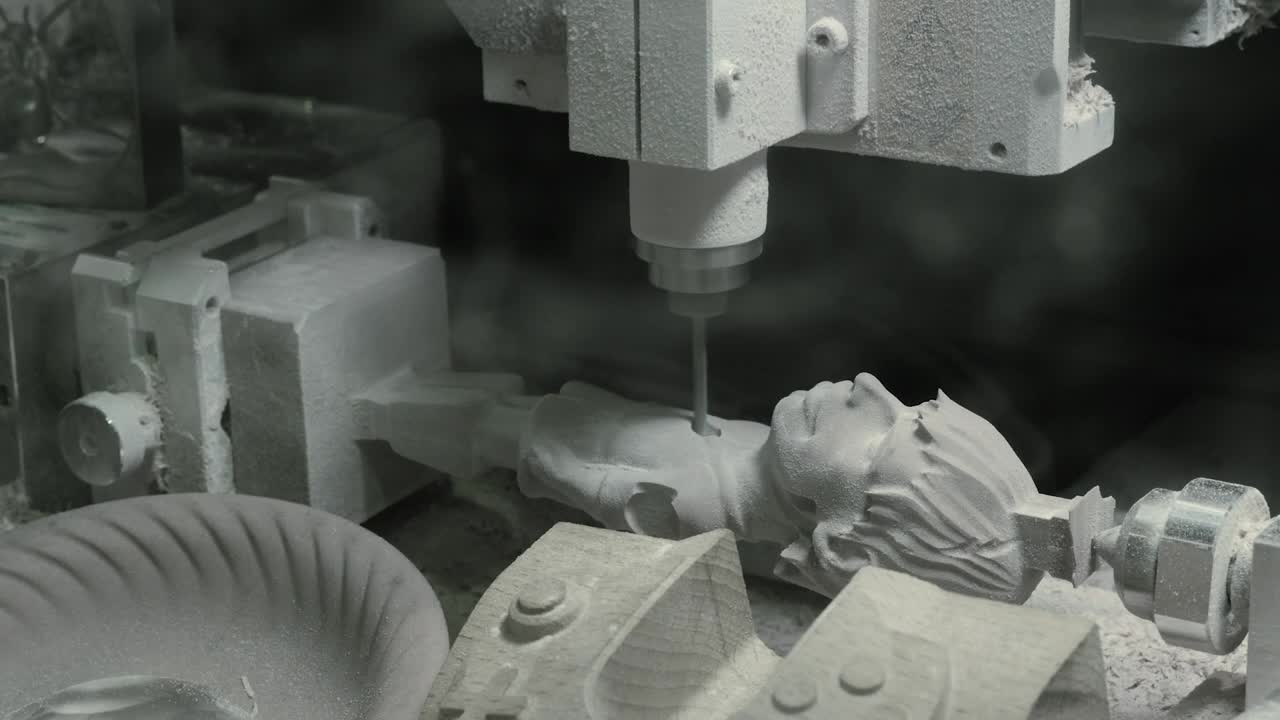 Stock Video Milling Machine Creating A Statu Animated Wallpaper