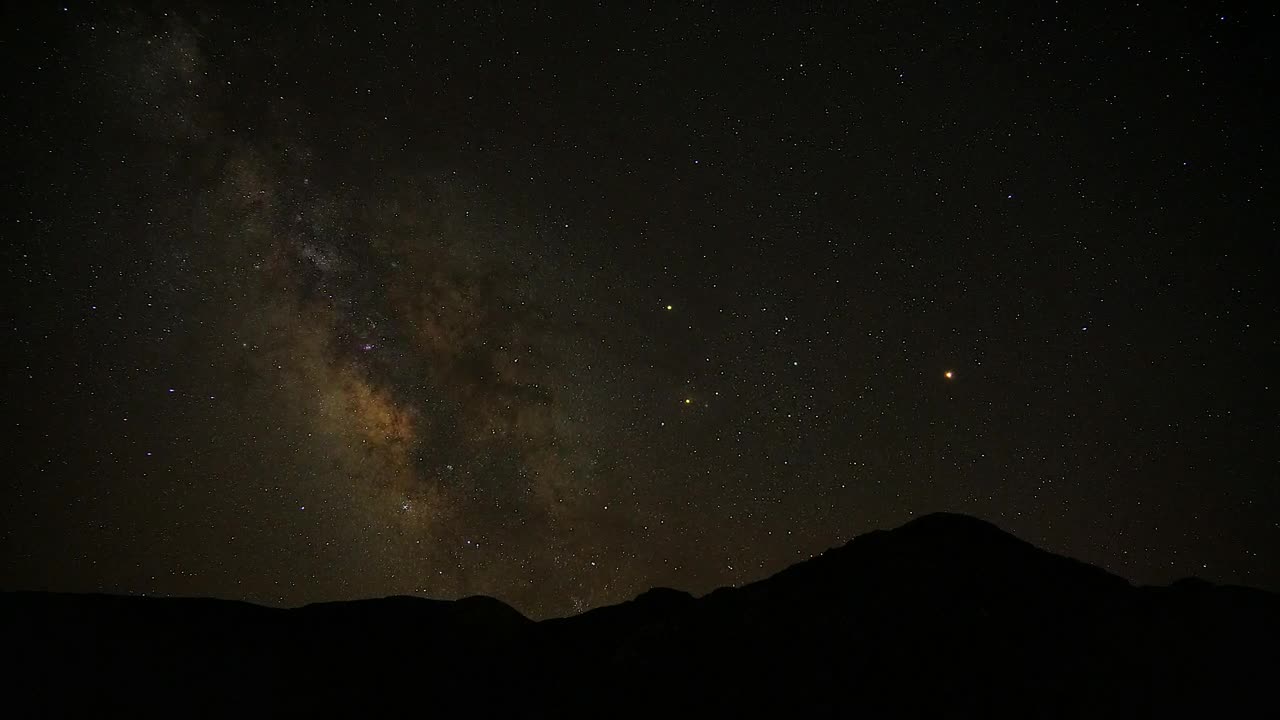 Stock Video Milky Way Moving And Mountains Silhouett Animated Wallpaper