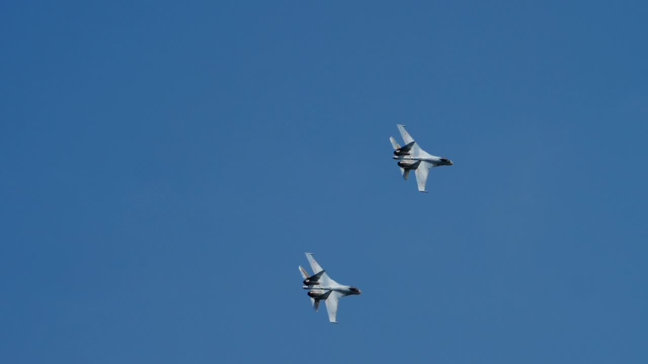 Stock Video Military Jets Crossing The Blue Sk Animated Wallpaper