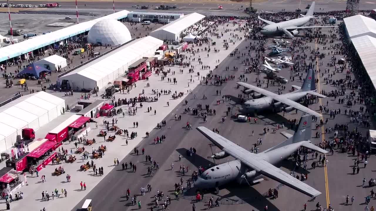 Stock Video Military Aircraft At A Festiva Animated Wallpaper