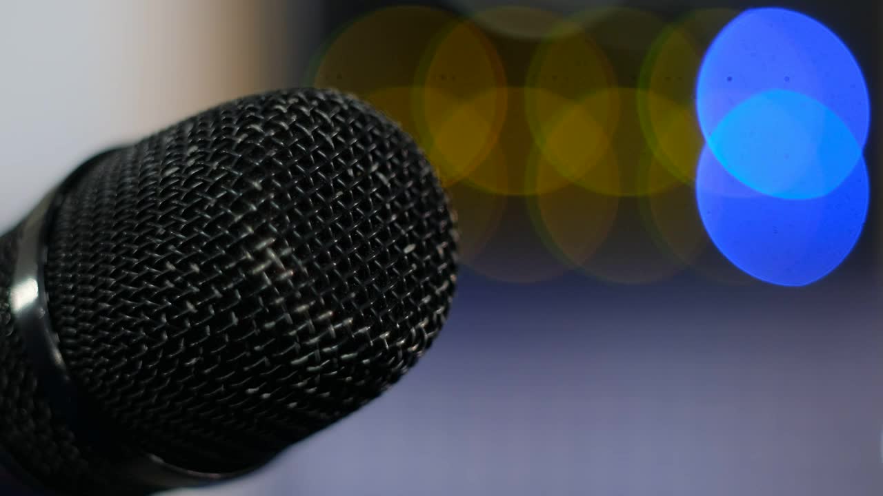 Stock Video Microphone Viewed Closel Animated Wallpaper