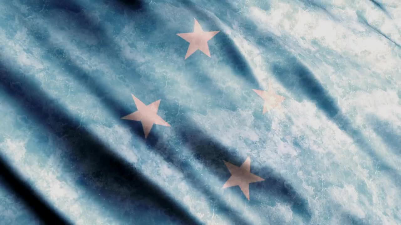 Stock Video Micronesia Faded Flag Wavin Animated Wallpaper