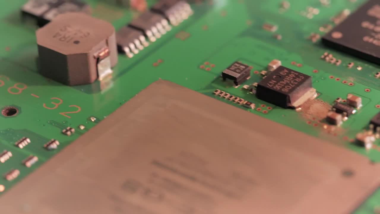 Stock Video Microchips On A Motherboar Animated Wallpaper