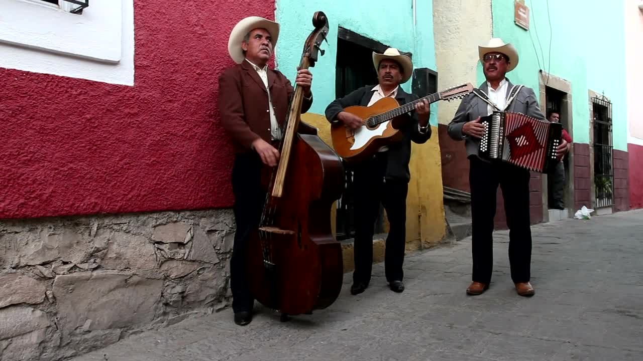Stock Video Mexican Street Musician Animated Wallpaper